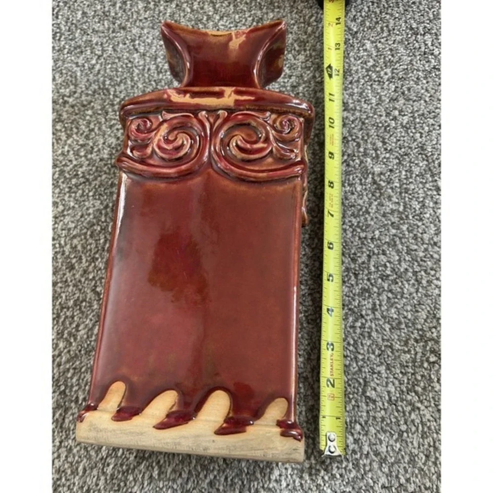 3-PC Decorative Glazed‎ Ceramic Bottle Vases Rectangular Pilar Shape Eccentric